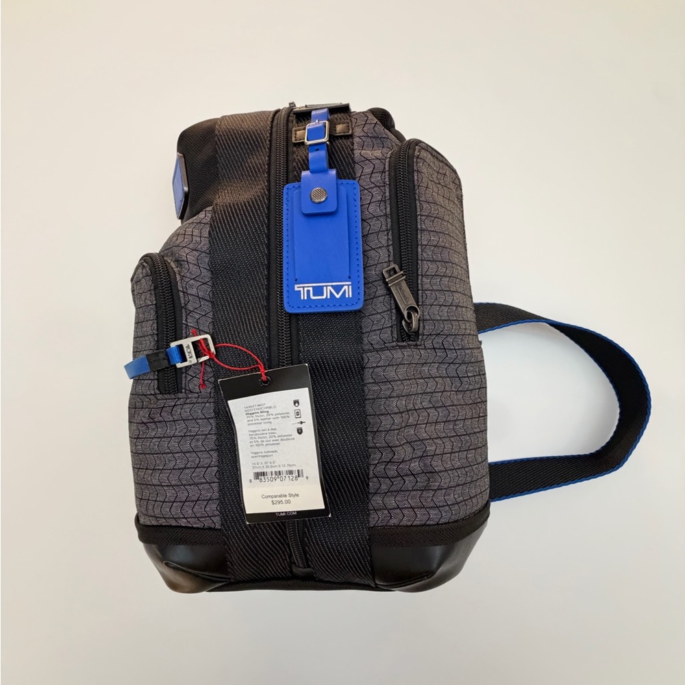 TUMI Gray and Blue Men's Backpack